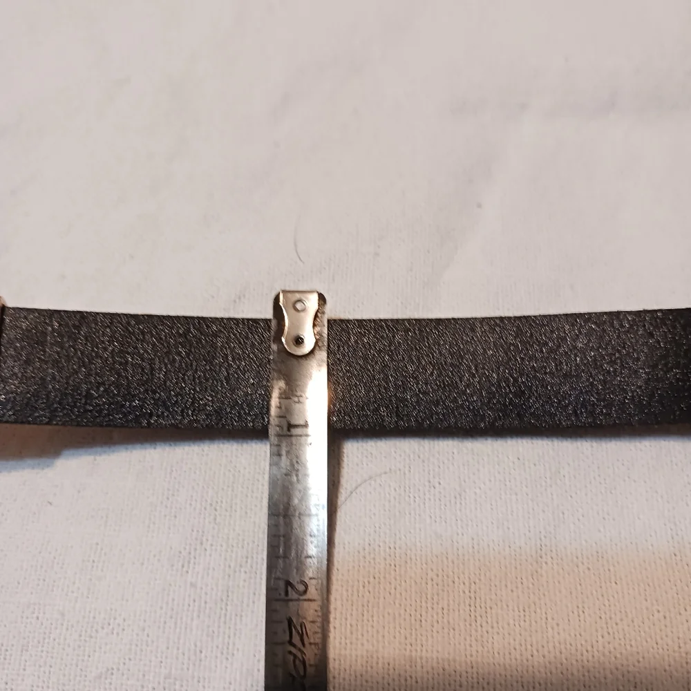 Herraje Banado Oro 24Kts Gold Plated Tan Snake Skin Leather Adjustable Vtg Belt